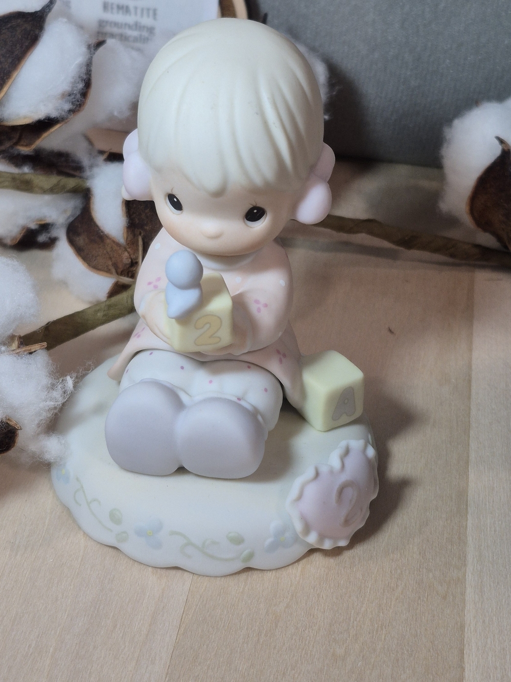 💗💗NEW💗💗 SO CUTE!! 2 Year Old, Precious Moments Baby Figurine - Pastel Pink